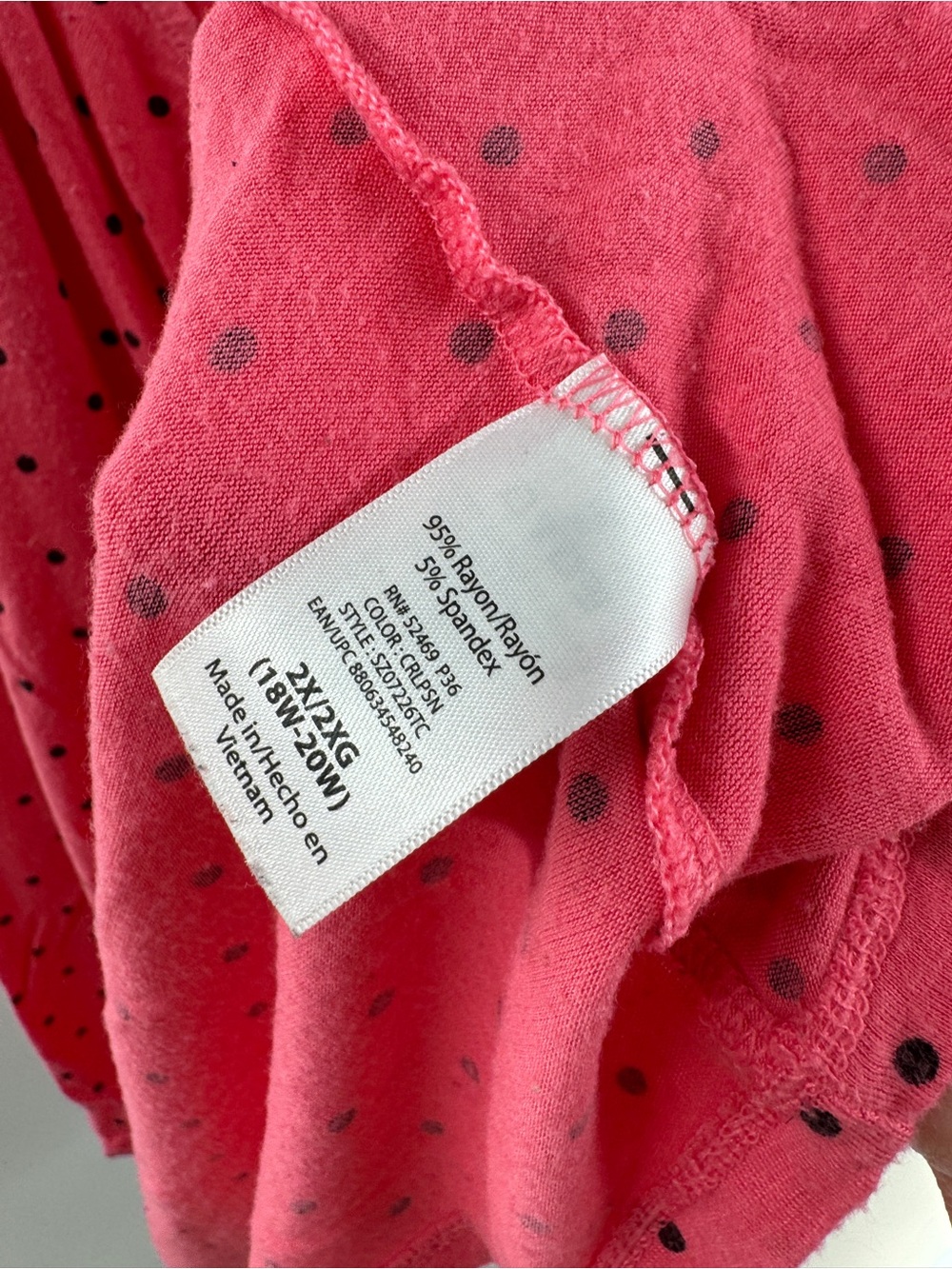 Secret Treasures Pink Polka Dot Sleep Tank Top with Built-In Shelf Bra – Women's - Picture 5 of 9